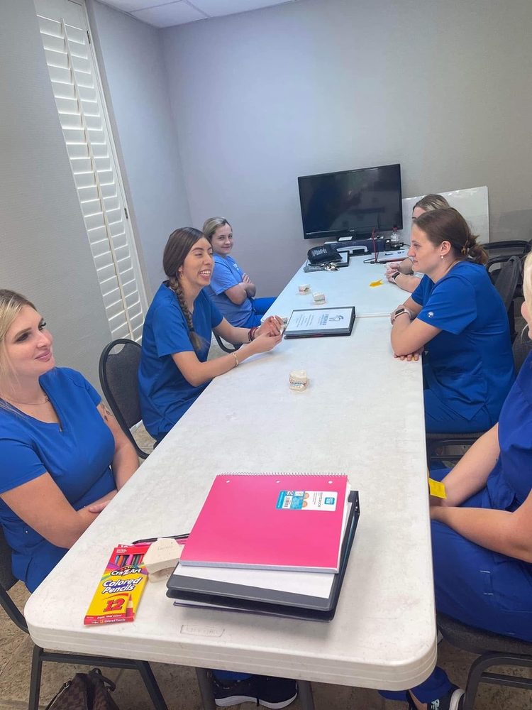 Students studying together at the Longview campus